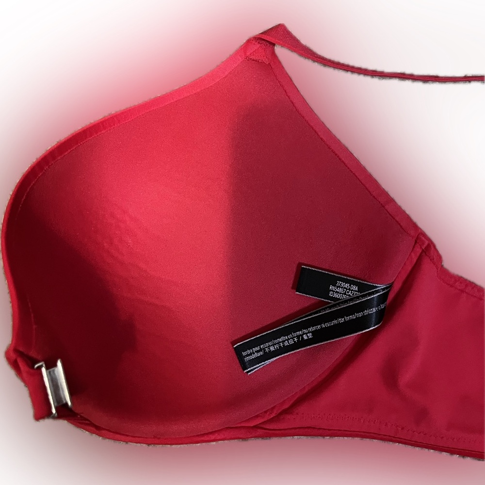 Victoria’s Secret So Obsessed Push- Up Red Lipstick Fish Net Bra size 36DD - Picture 5 of 10
